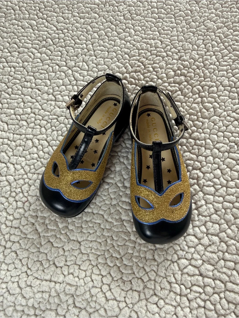 Gucci Kids Glitter Mary Jane Shoes - New - no box.
